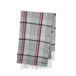 Calvin‎ Klein Gray Women's Modern Plaid Woven Scarf